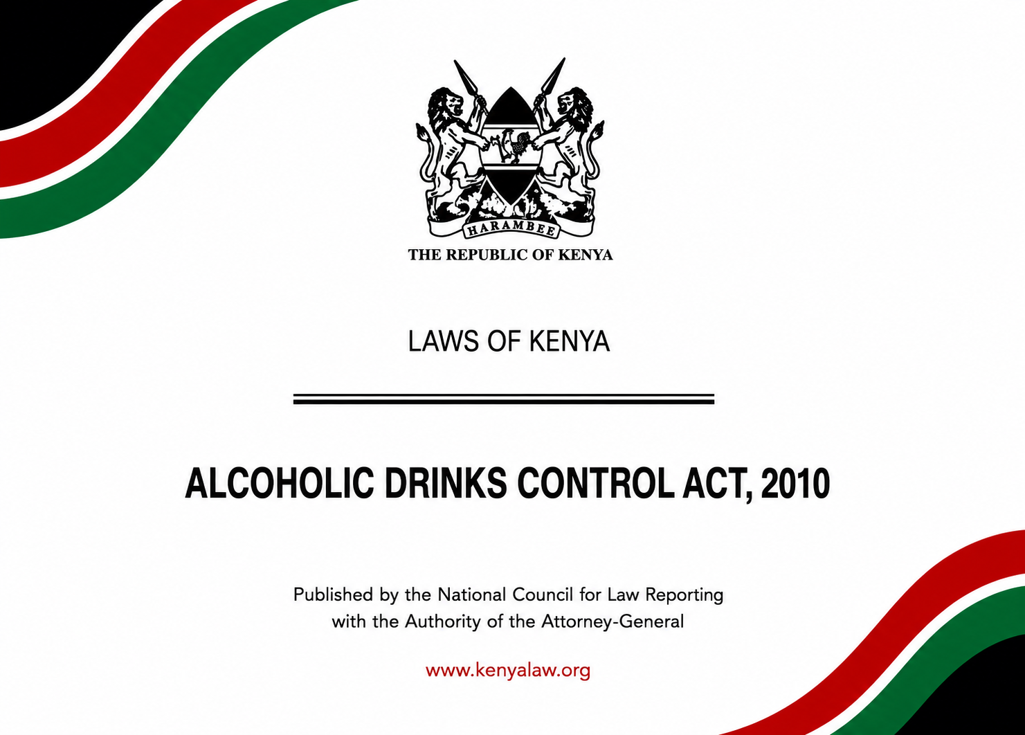 Alcoholic Drinks Control Act 2010